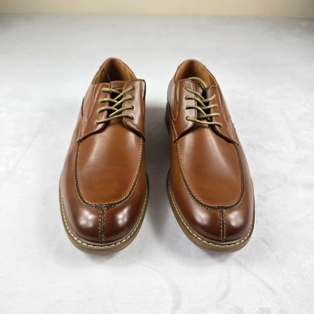 Unlisted Kenneth Cole‎ Kinley Lace Up Brown Mens Dress Shoes Size 9.5 Apron Toe